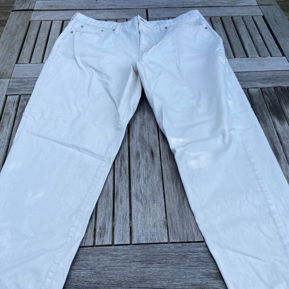 Ecru denim J Crew Slouchy jean, Sz 32